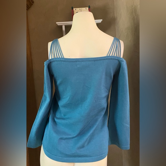 My Favorite Things Colleen Lopez cold shoulder Long Sleeves Stretch Top Small - Picture 2 of 11